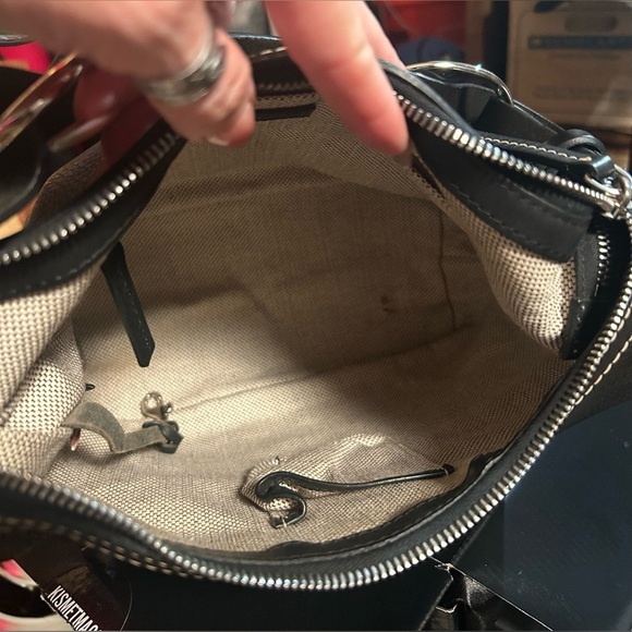 Dooney & Bourke 1975 Black Pebbled Leather Large Tote Bag LIKE NEW! - Picture 10 of 12